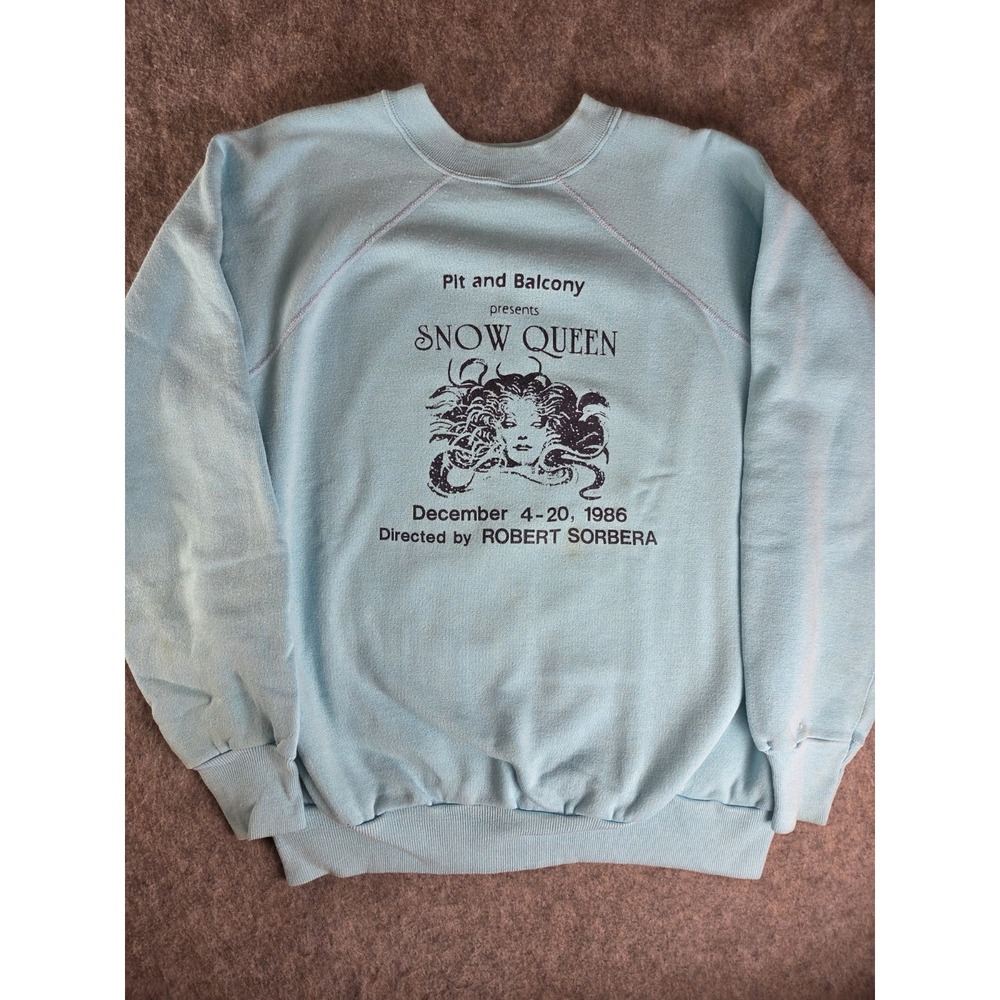 Vintage The Snow Queen Sweatshirt 1986 Sz XL Pannill USA Pit & Balconey Saginaw